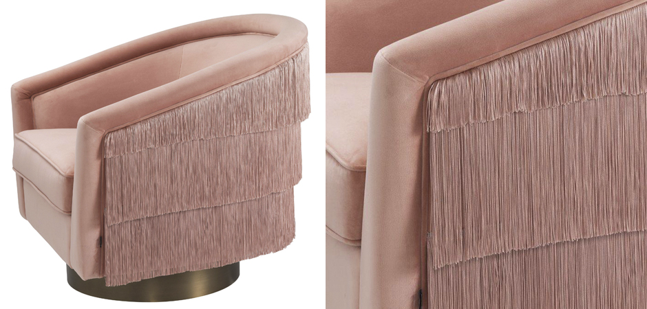 Кресло Eichholtz Swivel Chair Le Vante Savona nude - фото №1