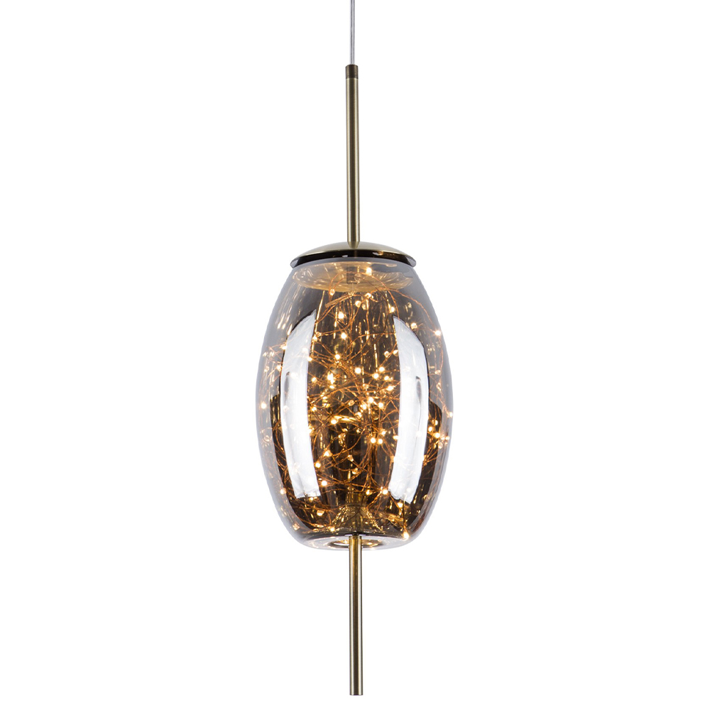 

Подвесной светильник с гирляндой внутри стеклянного плафона Garland Glass Hanging Lamp
