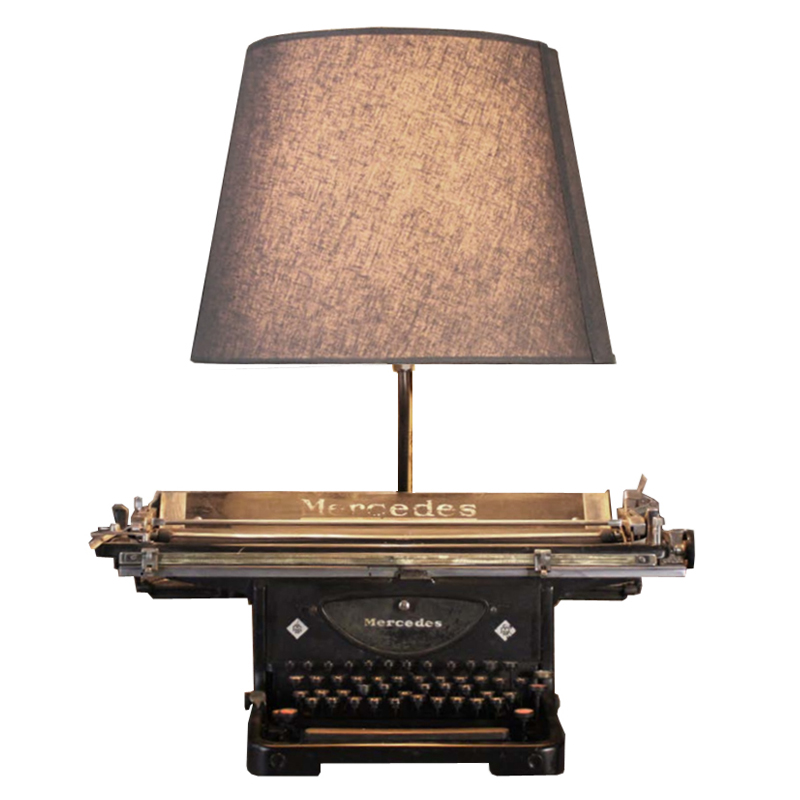 

Настольная лампа Antique Typewriter Mercedes с абажуром