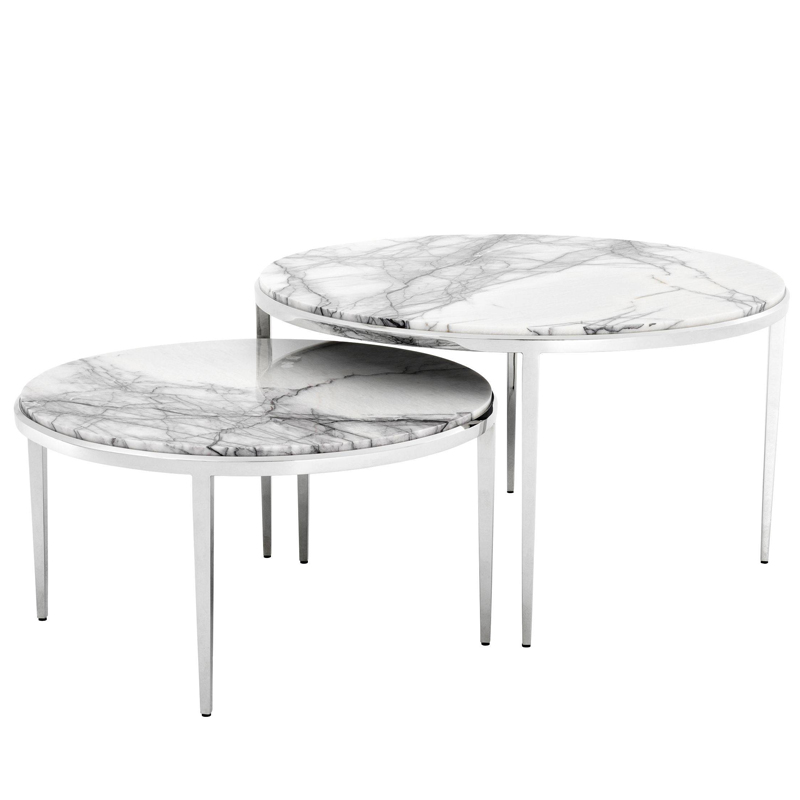    Eichholtz Coffee Table Fredo set of 2   Bianco    | Loft Concept 