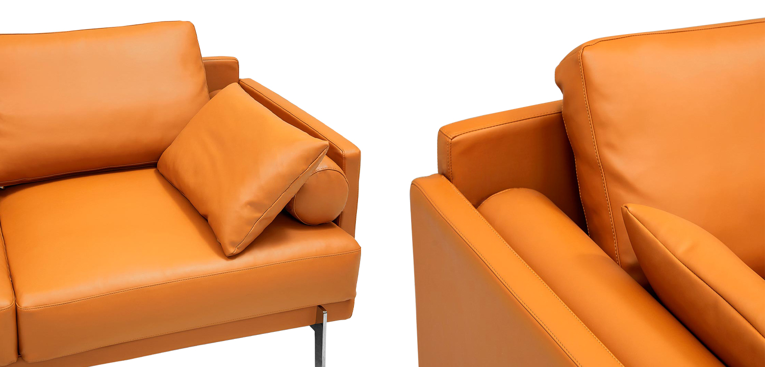 Диван Mosley Orange Sofa Оранжевый - фото