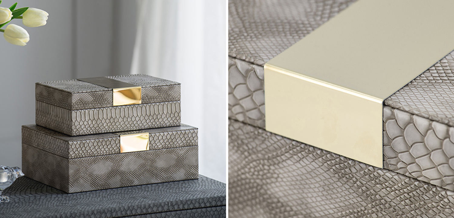 Комплект шкатулок Imitation Snakeskin Boxes - фото