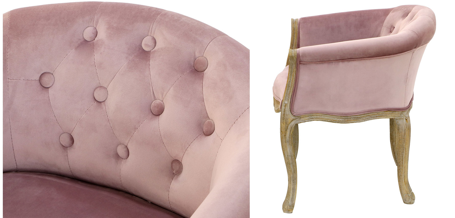 Кресло French Provence Armchair Roderic pink - фото №1