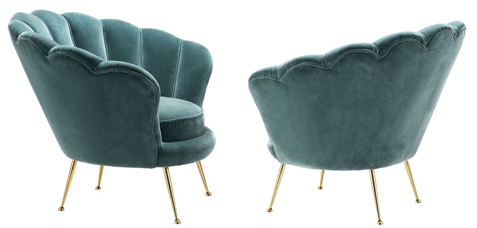 Кресло Eichholtz Chair Trapezium Turquoise - фото