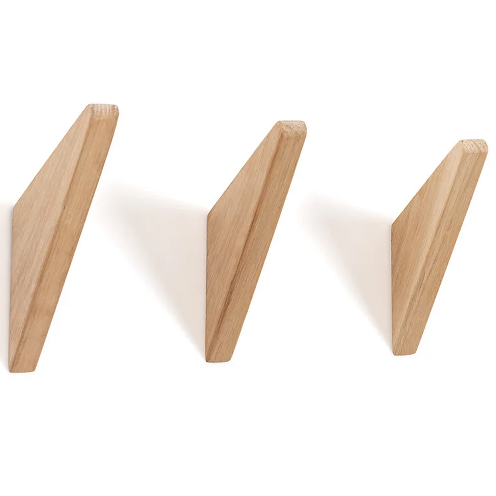 

Комплект из 3-х деревянных настенных крючков Jamie Wood Hangers