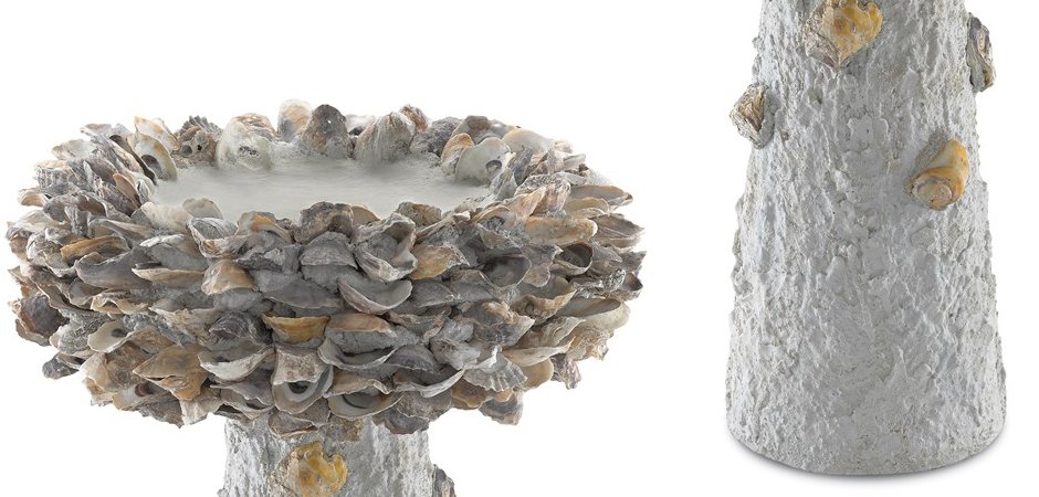 Приставной стол Oyster Shell Medium Bird Bath - фото