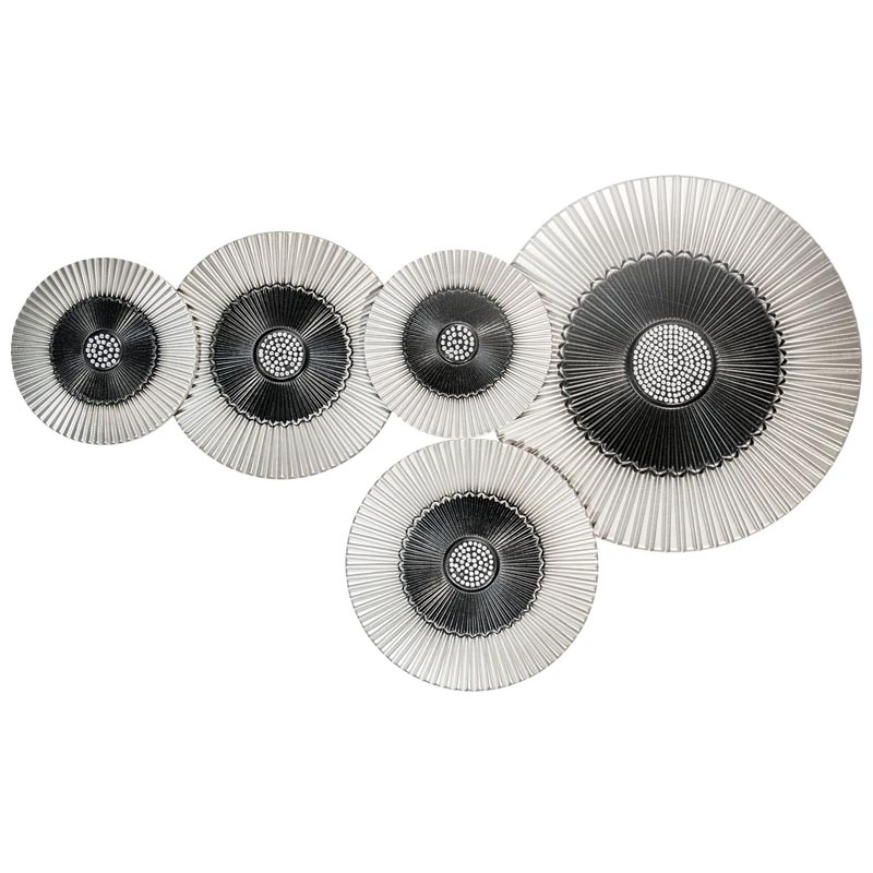 - Rhinestone Wall Disc Silver and Black     | Loft Concept 