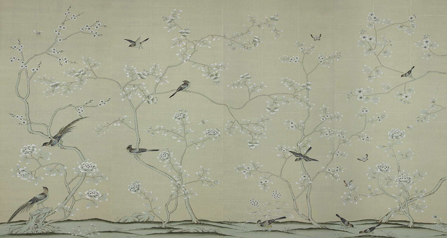 Обои ручная роспись Badminton Aqua Hint - фото