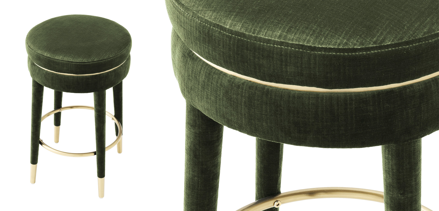 Полубарный стул Eichholtz Counter Stool Parisian green - фото