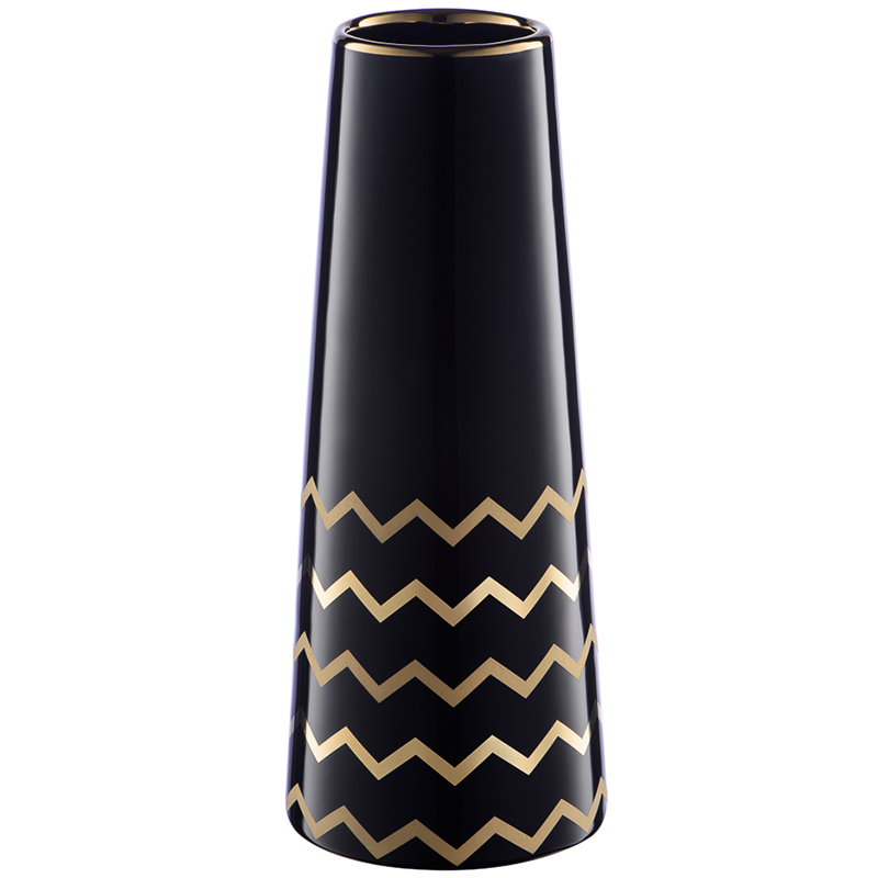  Black Chevron Gold Vase       | Loft Concept 