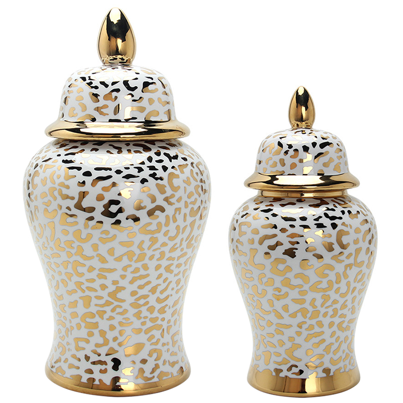    Leopard Print Gold Vase      | Loft Concept 