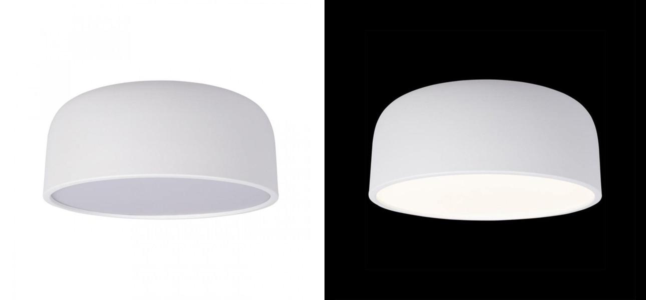 Светильник потолочный круглый Color cup White - фото №1