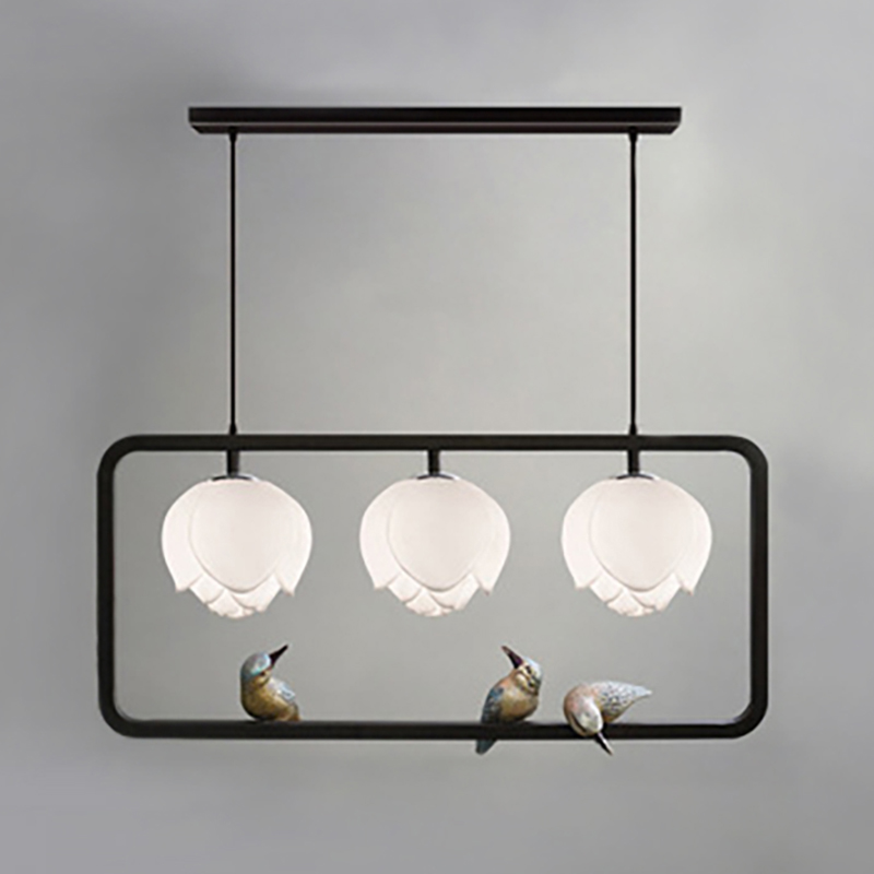  Bird with Tassel Fan Triple   ̆ ̆   | Loft Concept 