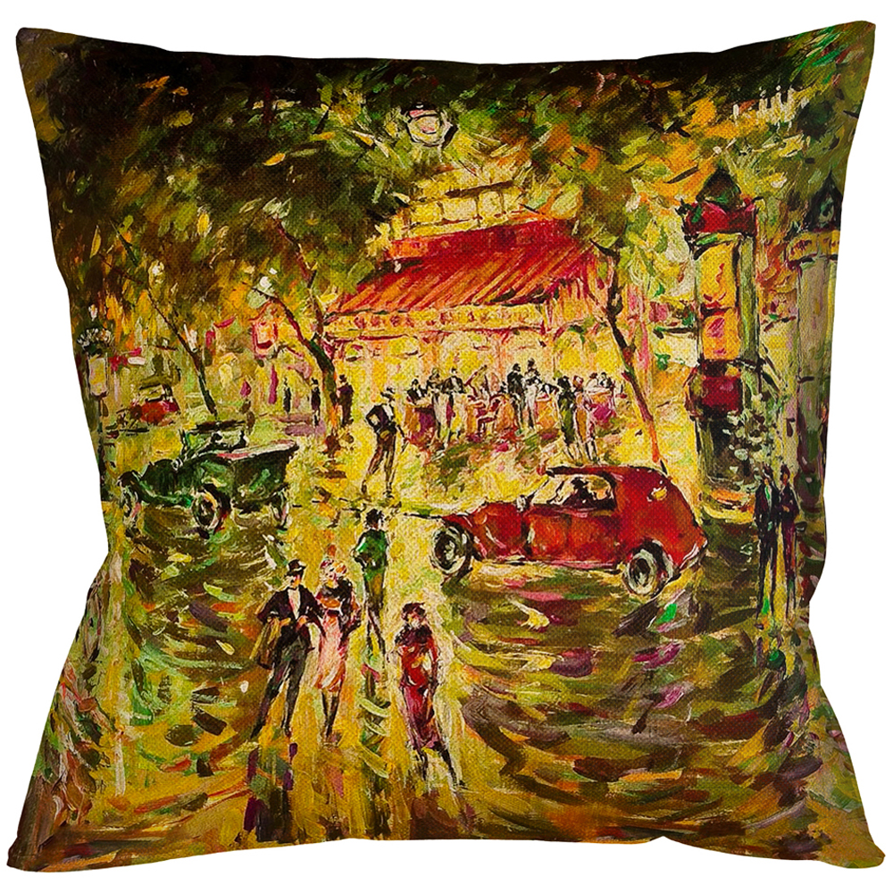 

Подушка декоративная с цветным принтом Impressionism in Paris