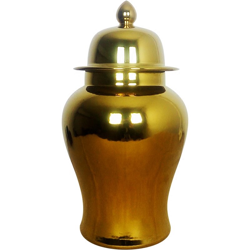  Gold Ceramic Chinese Jars with Lids    | Loft Concept 