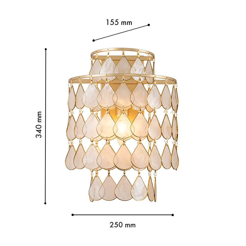 Бра с декором из натуральной морской ракушки Iridescent Light в Москве