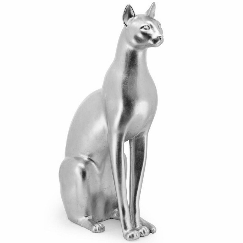 Статуэтка Abhika Egyptian Cat Silver Серебряный в Москве | Loft Concept 