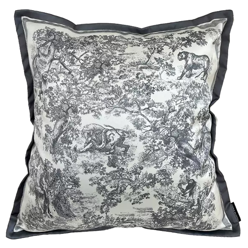 Декоративная подушка стиль Dior Toile de Jouy Fauna Pillow