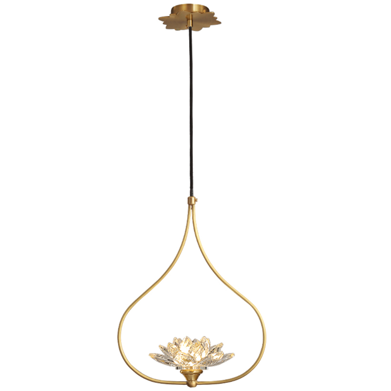 

Хрустальный светильник Цветок Лотоса Lotus flower Clear Glass pendant lamp A