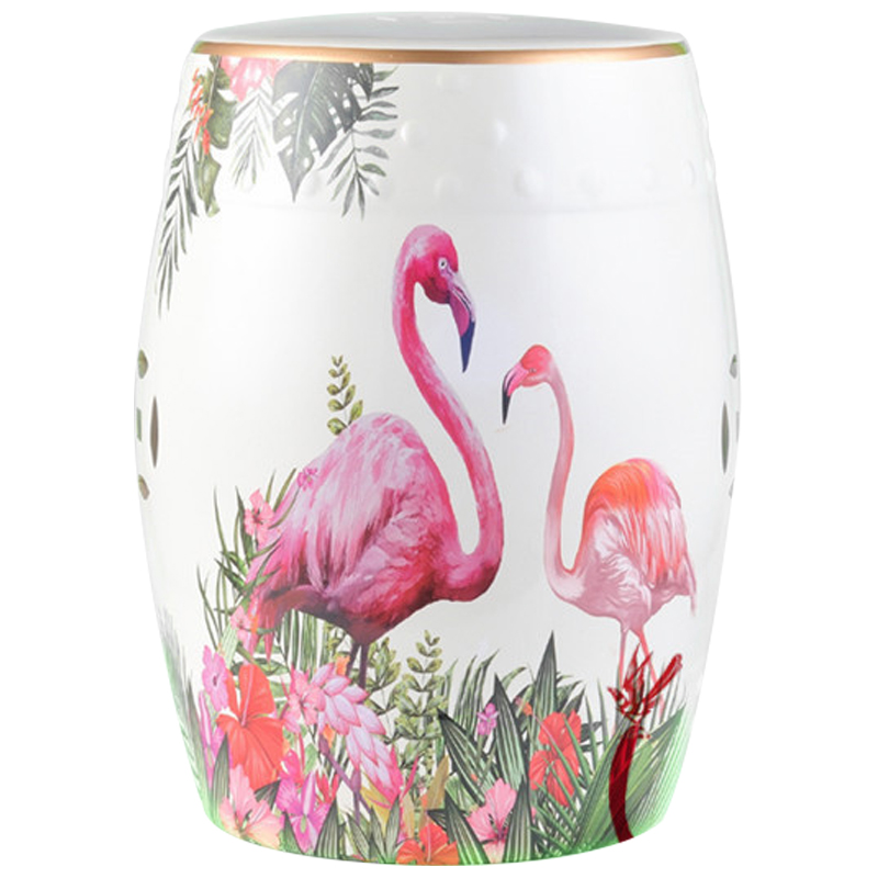   Flamingo Tropical Animal Ceramic Stool White      | Loft Concept 
