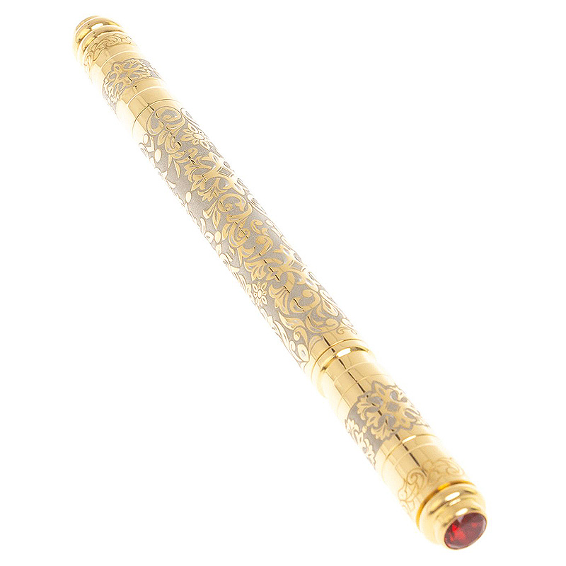 

Ручка шариковая металлическая с гравировкой и красным фианитом в деревянной коробке Metal Pens
