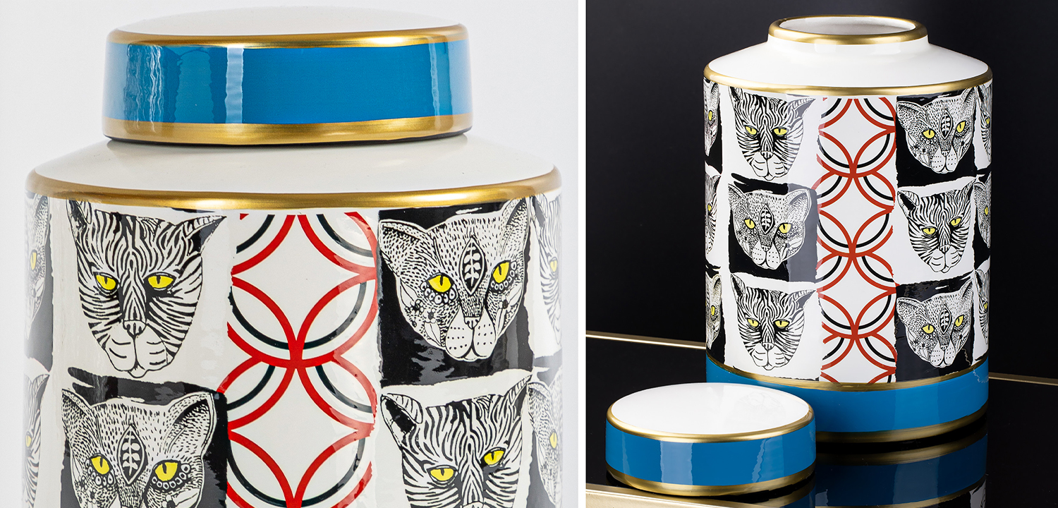 Ваза с крышкой Cats Vase - фото