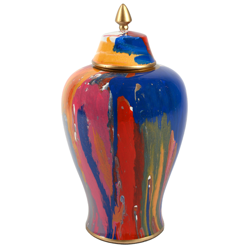 Ваза с крышкой Paint Smudges Vase Мульти Ваза с крышкой Paint Smudges Vase Мульти в Москве | Loft Concept