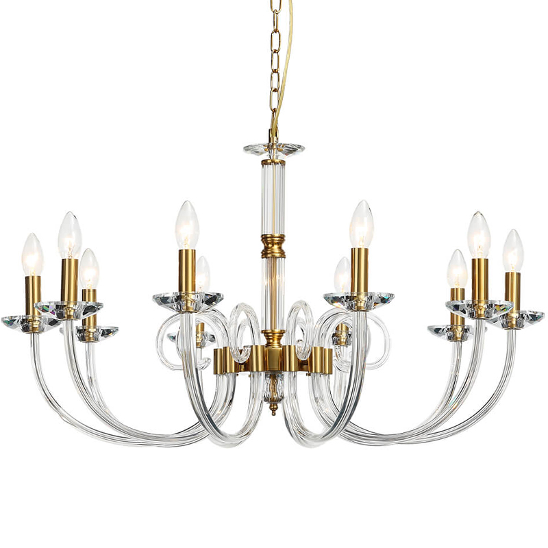  Twisted Glass Candles Chandelier 10      | Loft Concept 