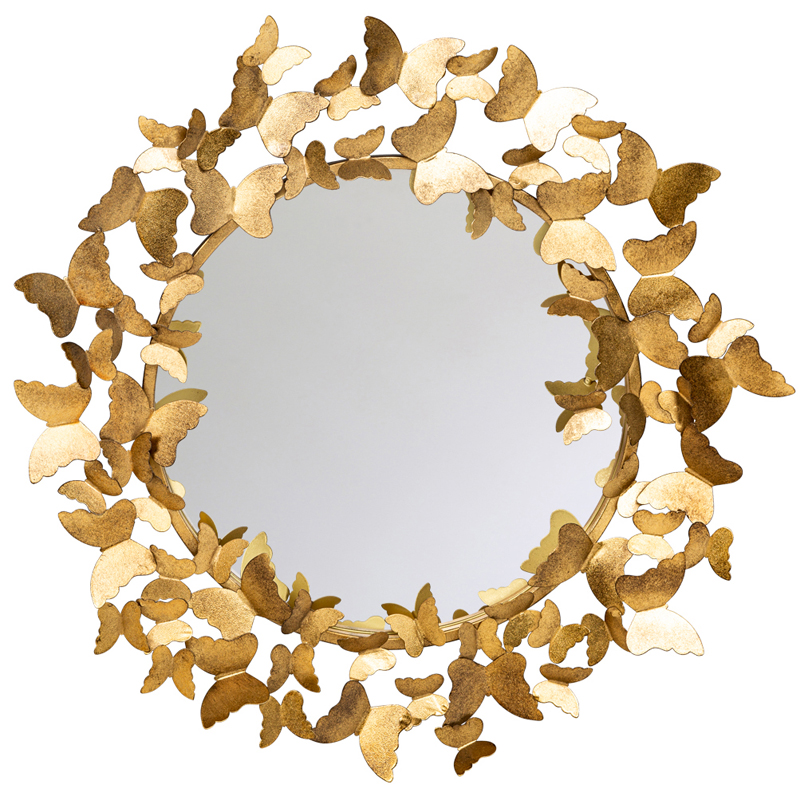  Butterflies Circle Gold Mirror    | Loft Concept 