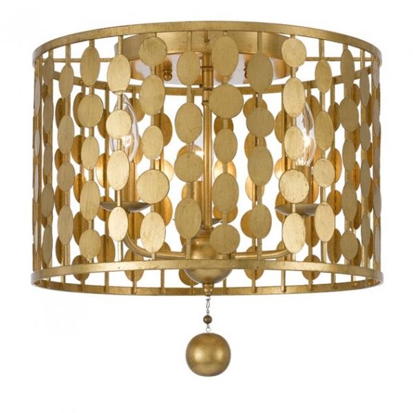   Crystorama Layla  Light Antique Gold Ceiling Mount top    | Loft Concept 