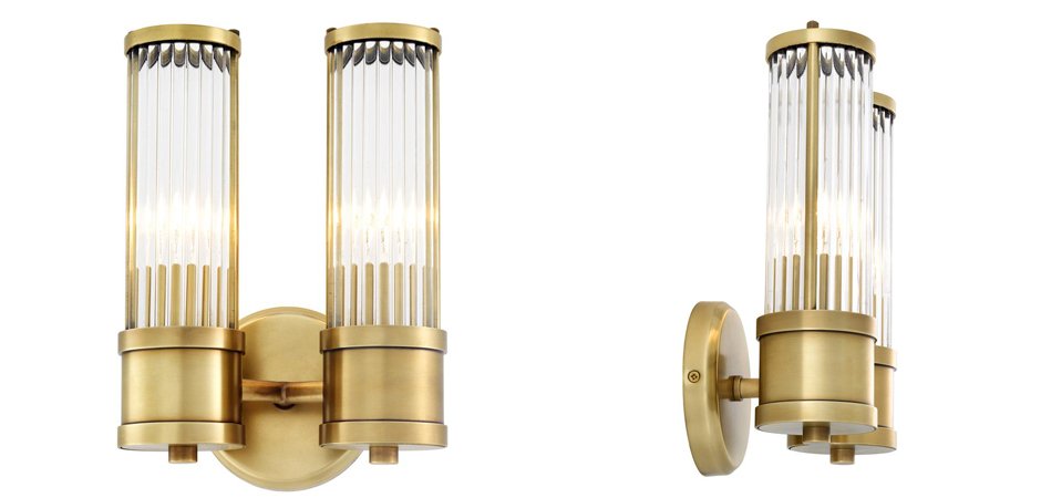 Бра Wall Lamp Claridges Dual Brass - Loft-Concept в Москве