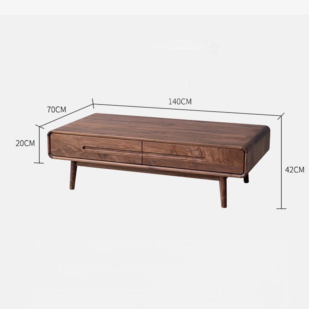 Кофейный стол из массива дерева с выдвижными ящиками Coffee Walnut Table в Москве