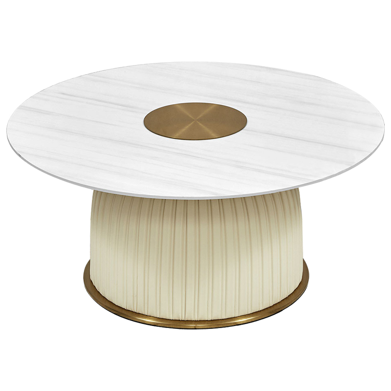   Orlaith White Gold Round Table  ivory (   )    | Loft Concept 