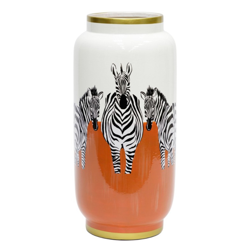  Zebra Vase white and orange       | Loft Concept 