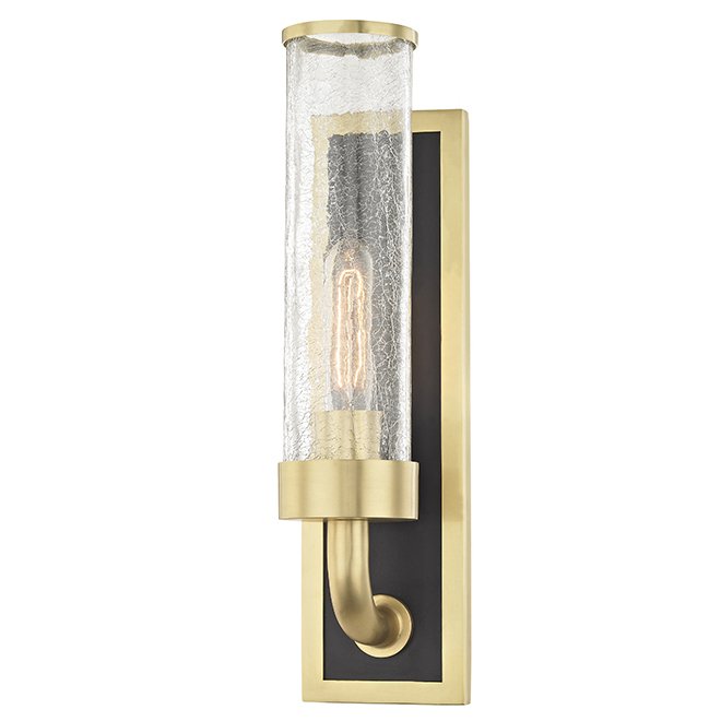  Hudson Valley 1721-AGB Soriano 1 Light Wall Sconce In Aged Brass     (Transparent)   | Loft Concept 