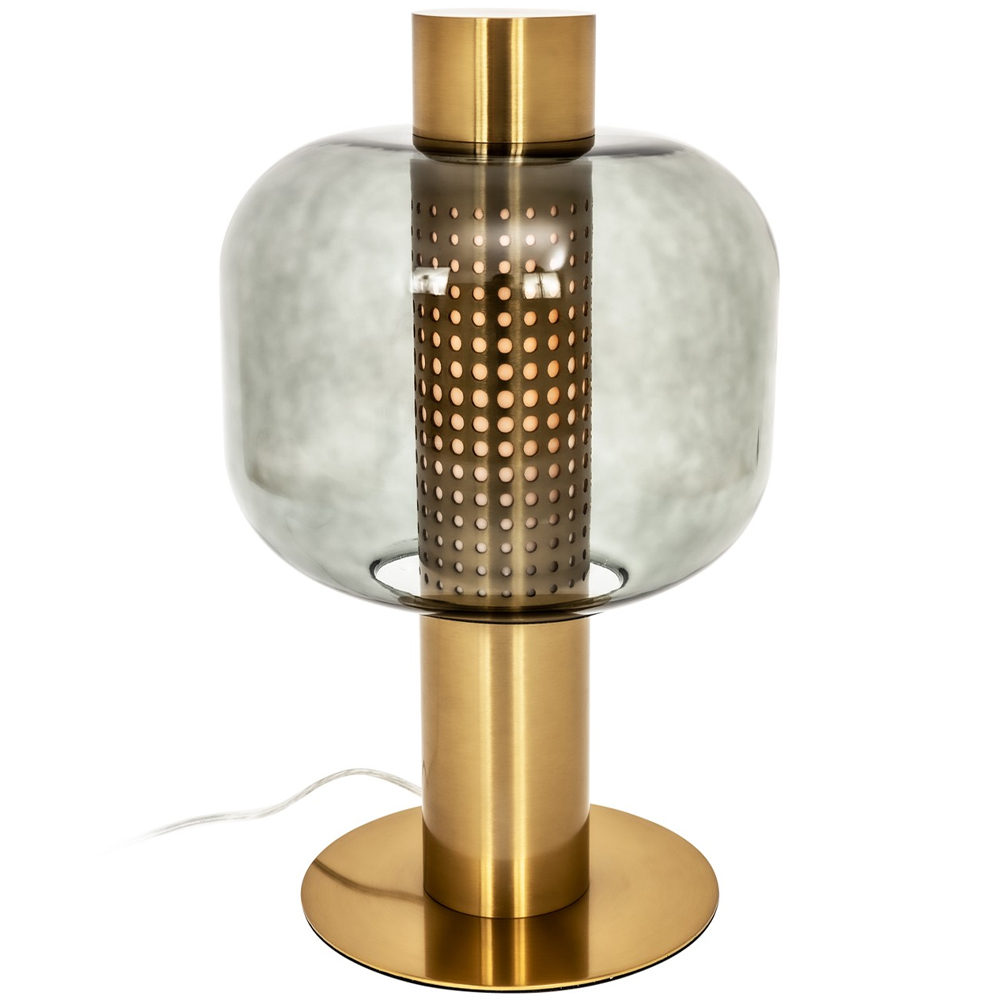 

Настольная лампа со стеклянным плафоном Elario Metal Glass Table Lamp