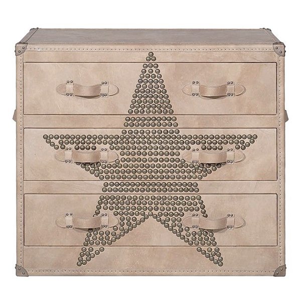 Andrew Martin Howard STAR Studded Parchment Chest of Drawers    | Loft Concept 