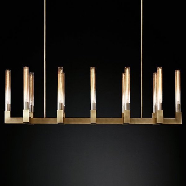  RH CANELLE Linear Chandelier 12 Modern Brass    | Loft Concept 