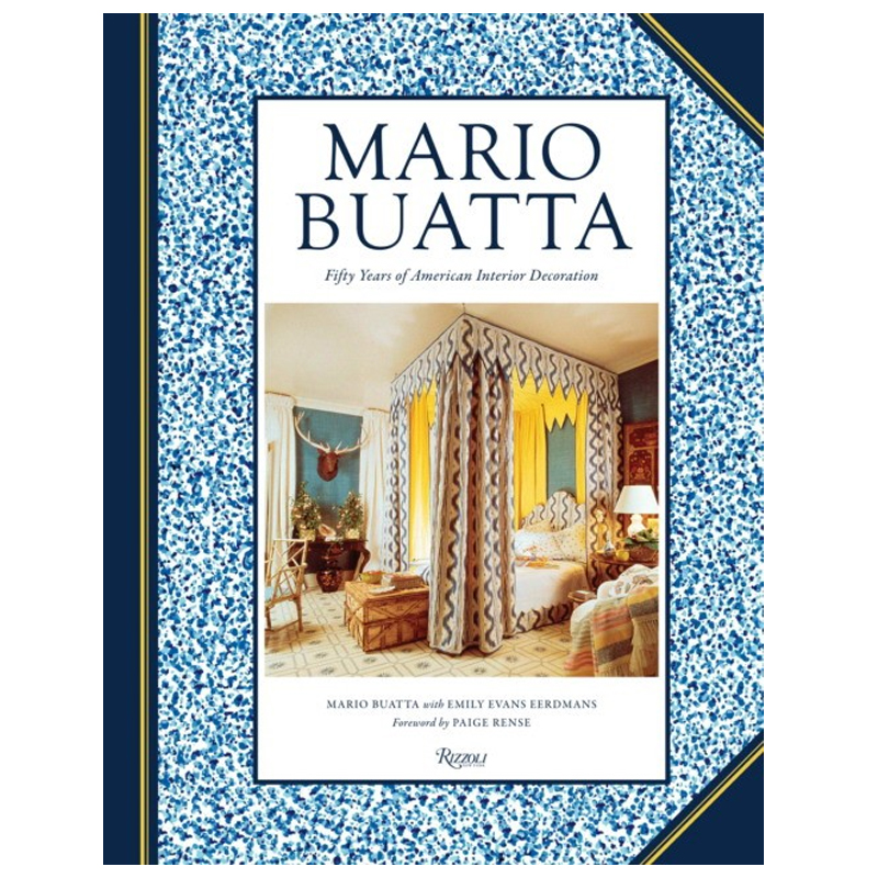 2010s Illustrated Faux Leather Book, Mario Buatta - Fifty Years of American Interior Decoration    | Loft Concept 