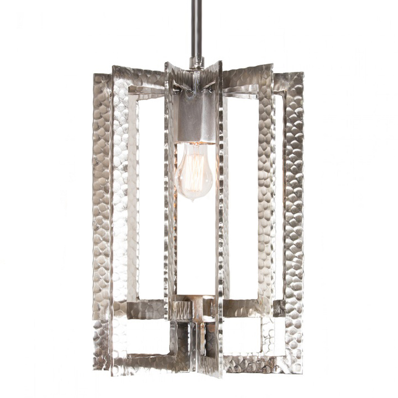   Textured Cage Pendant Lamp silver    | Loft Concept 