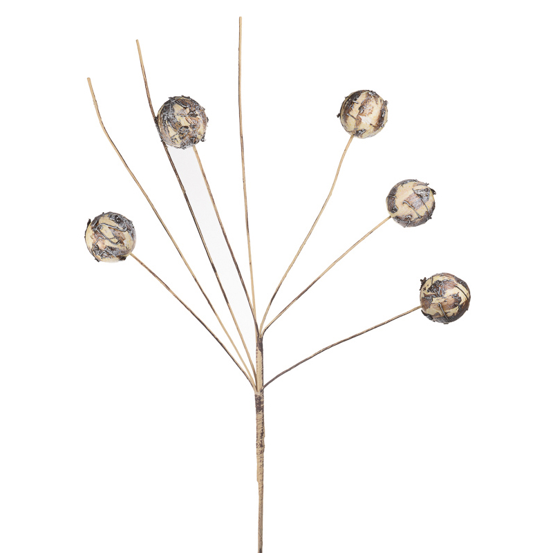 

Декоративный искусственный цветок Ветка с шишками