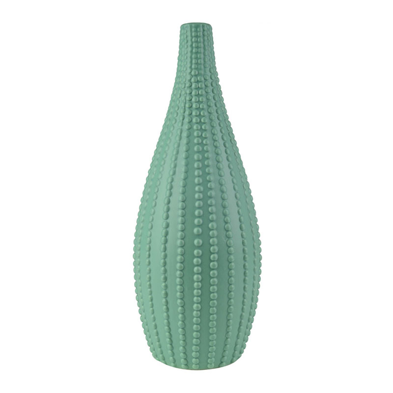  Ribbed Vase Narrow Throat turquoise 38    | Loft Concept 