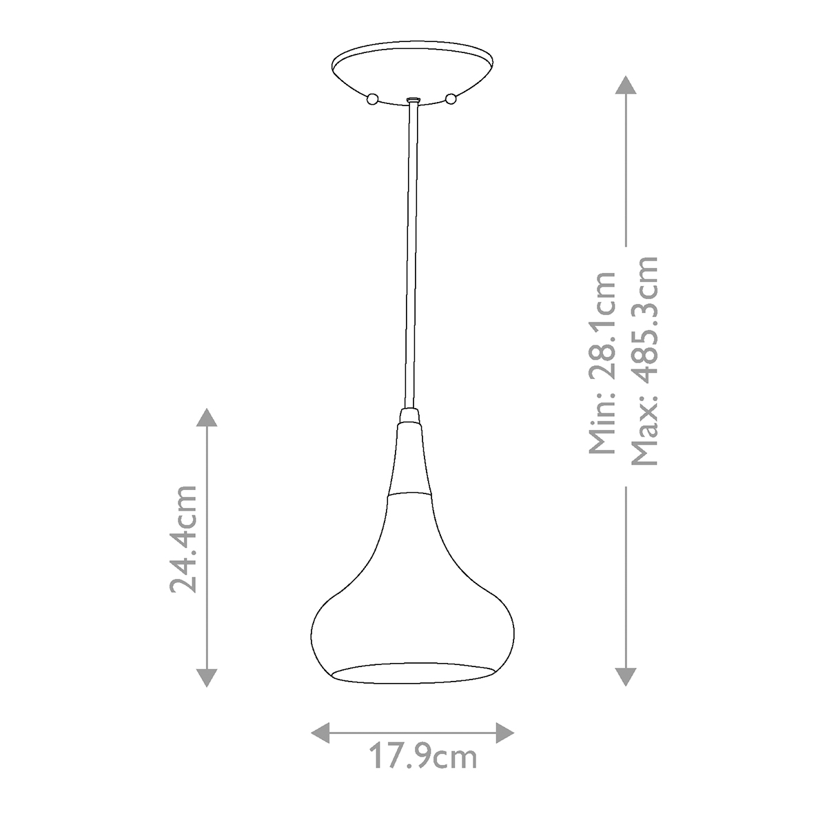  Подвесной светильник с каплевидным плафоном темного цвета Feiss в Москве