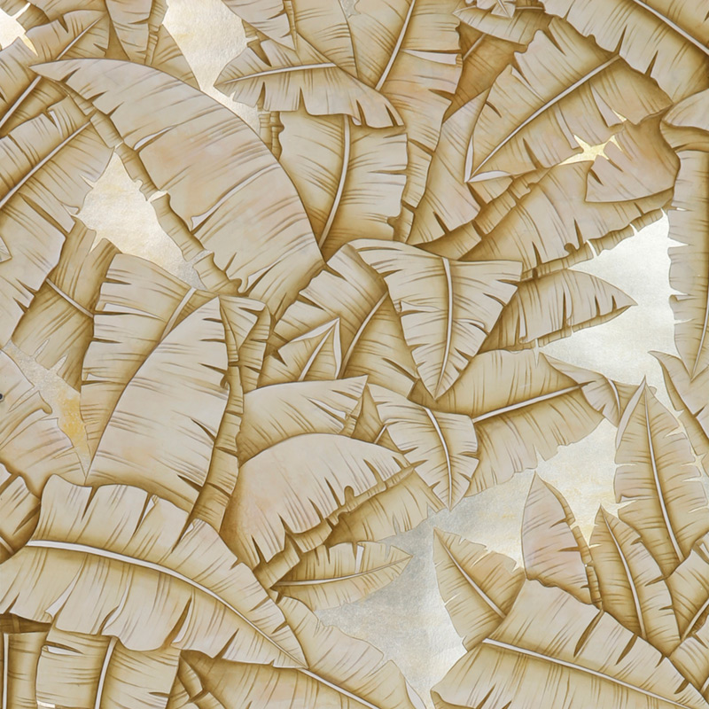    Palms Sand on Tarnished Silver gilded paper with nickel pearlescent antiquing    | Loft Concept 