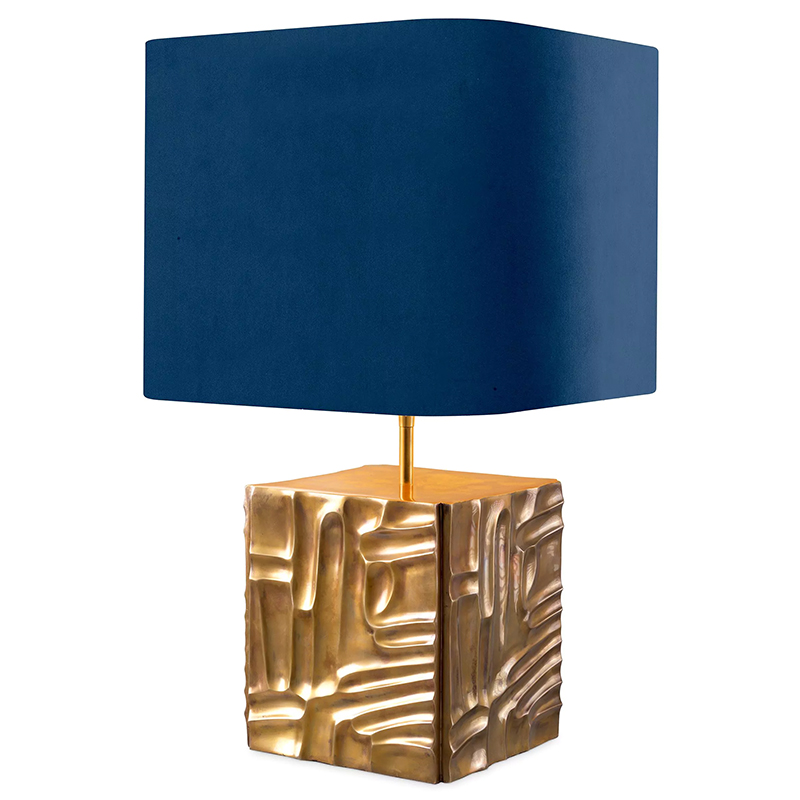   Eichholtz Table Lamp Oregon Blue Velvet     | Loft Concept 