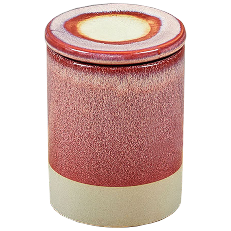 

Керамическая круглая розовая шкатулка Амбре 16 см
