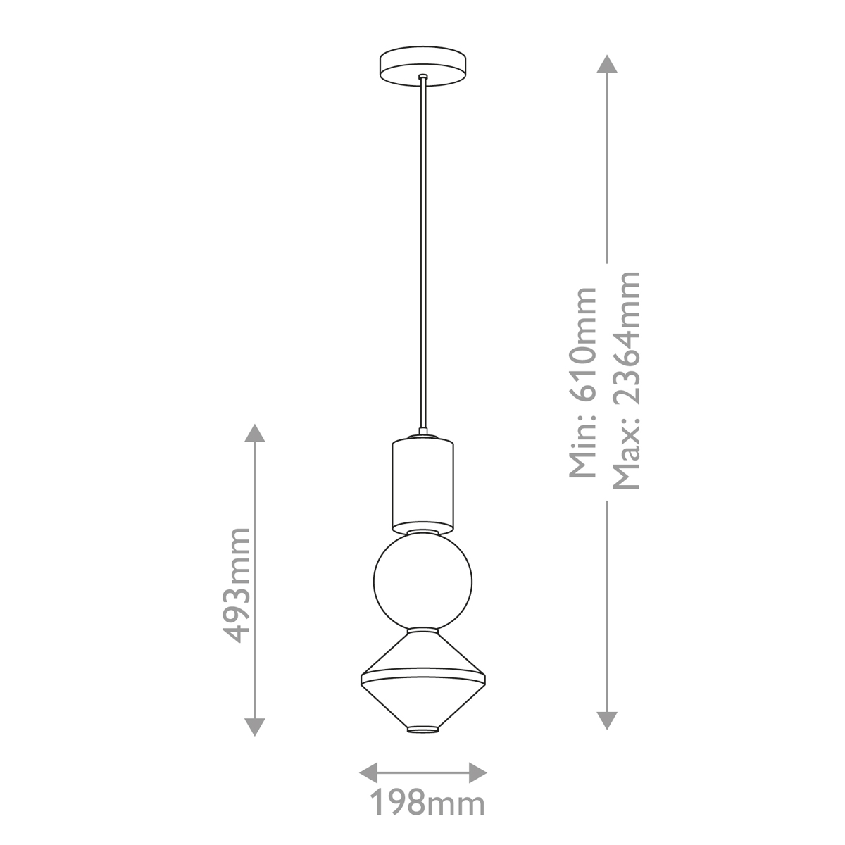 Подвесной светильник белого цвета с тремя геометрическими плафонами Alora Mood в Москве