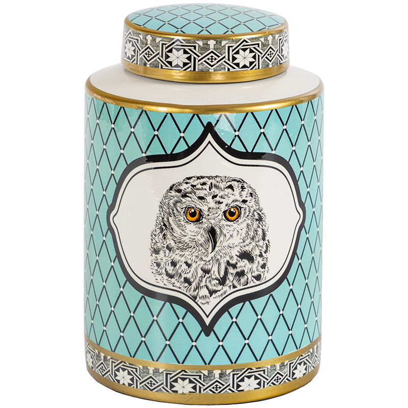 

Ваза с крышкой Owl Collection Turquoise Vase