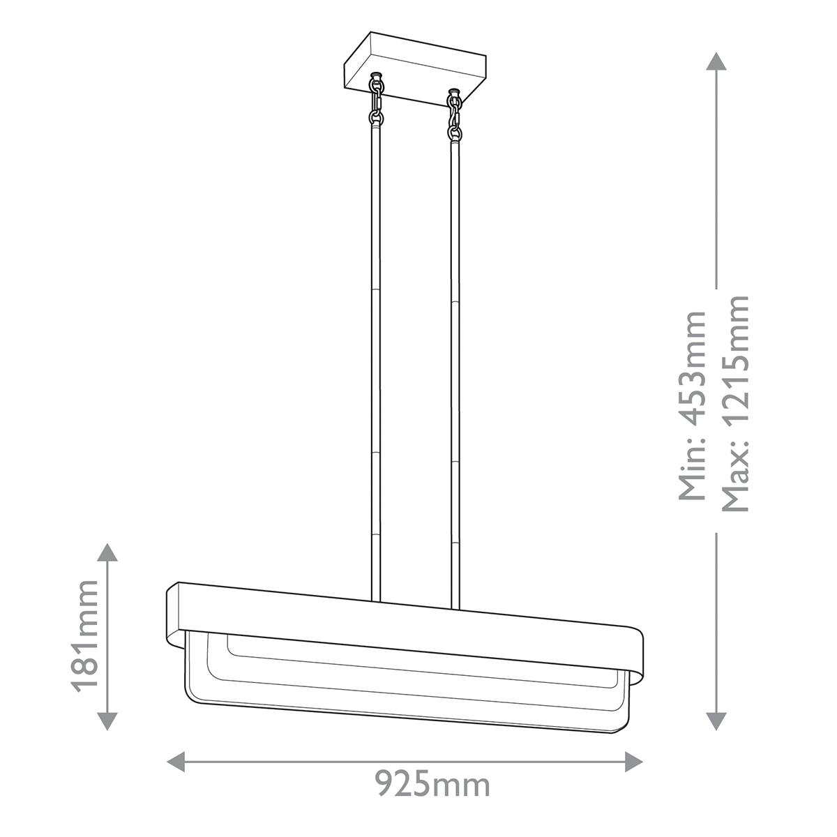 Люстра подвесная прямоугольная цвета латунь Kichler в Москве