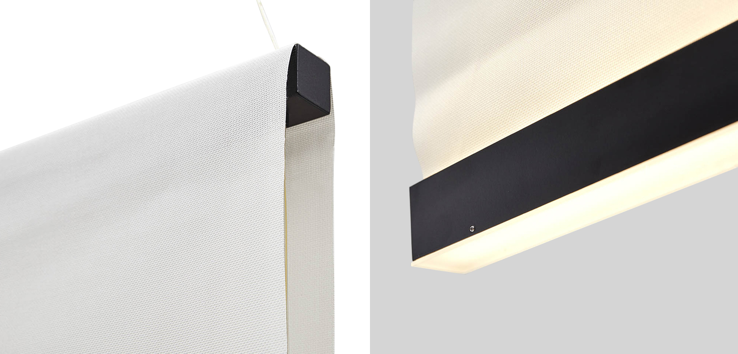 Дизайнерский подвесной светильник из текстиля CANVAS HANGING LAMP 30 - фото